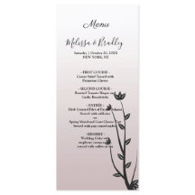 Menyn Modern Elegant löv Bröllop