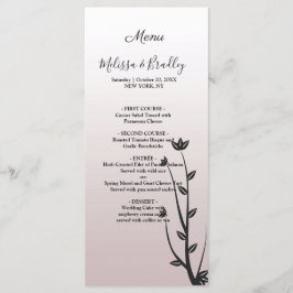 Menyn Modern Elegant löv Bröllop Program