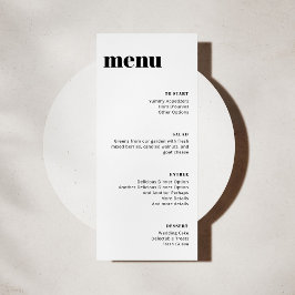 Menyn Modern Minimalist Black White Tall Template Meny