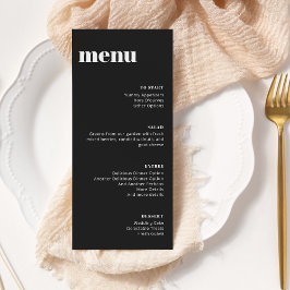 Menyn Modern Minimalist Black White Tall Template Meny