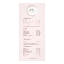 Menyn Modern Rosa Sequin Salon Pris List Service