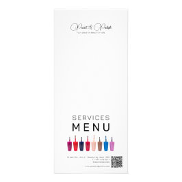 Menyn nagel (polska Färg Set Nail Salon Services) Reklamkort