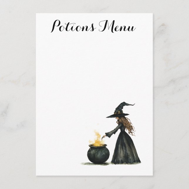 Menyn Potions-iktail Meny (Framsida)