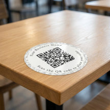 Menyn QR Code cafe bord