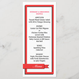 Menyn Red Ribbon Bröllop / Program