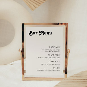Menyn Retro Chic Modern Pub Fototryck