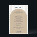 Menyn Royal Blue Classic Retro Bröllop<br><div class="desc">Det här menykortet för anpassade är designat att samordna med vår minimalistiska Rustic Collection och har trendiget och den populära skiftnyckeln med klassiskt typsnitt på mönster-bakgrunden. Om du vill göra en mer avancerad anpassning av den här designen, t.ex. ändra layout, teckensnitt eller storlek text, klickar du på knappen "CUSTOMIZE" ovan....</div>