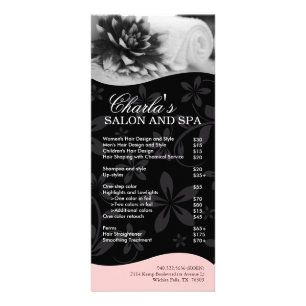 Menyn Salon and Spa Service Reklamkort