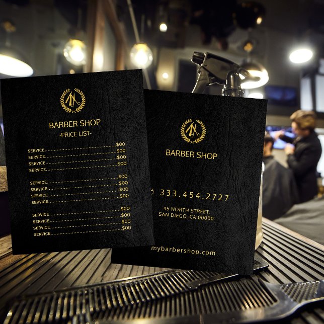Menyn Salon elegant modern pris list-tjänst för sv (Skapare uppladdad)