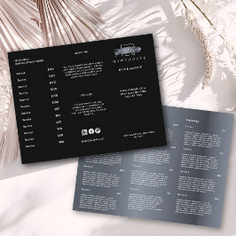 Menyn Salon Pris List Services för chic-penseldrag