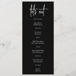 Menyn snyggt Elegant Modern eget namn Bröllop Meny