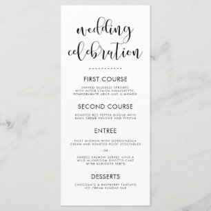 Menyn Svart och vit Elegant, typografi & Polka dot Meny