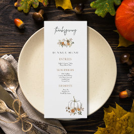 Menyn Thanksgiving för redigerbar Anpassningsbar B Meny