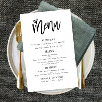 Menyn trendig Artsy Script Text Only Bröllop