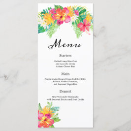 Menyn Tropiska paradise Foliage Wedding Reception Meny