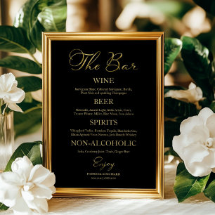Menysignalen Pub Elegant Calligraphy Bröllop Pub Poster