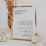 Menysignatur för den minimalistiska Bröllop-desser Poster<br><div class="desc">Det här är ett modernt menytecken för cuptårta i elegant bröllop med minimalistisk layout och ett vackert, modernt teckensnitt. Alla färg kan redigeras. // Sök "HARLOW" i nikole Zazzle-butiken efter matchande design. * Om du tycker om den här designen men inte ser den tillgänglig för något du är tittar för,...</div>