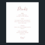 Menysignatur för enkel Elegant Ro Guld Bröllop Dri Poster<br><div class="desc">Denna enkla menyskylt för drycker i elegant guld i bröllop är perfekt för er klassiska, moderna minimalistiska ro i bröllop. Utformningen har en minimal contemporary av klassisk vintage med guld-typsnitt och delikat romantisk kalligrafi. Det är utmärkt för vår, sommar, fall eller vinter lyx bröllop. Behålla den som den är, eller...</div>
