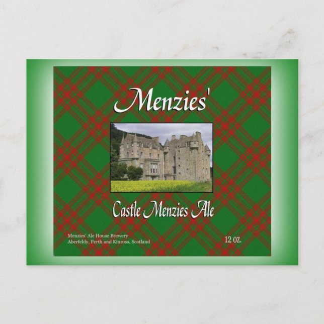 Menzies' Castle Menzies Ale Vykort (Framsida)