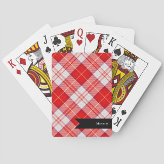 Menzies Red Klan Tartan Scottish Play Casinokort