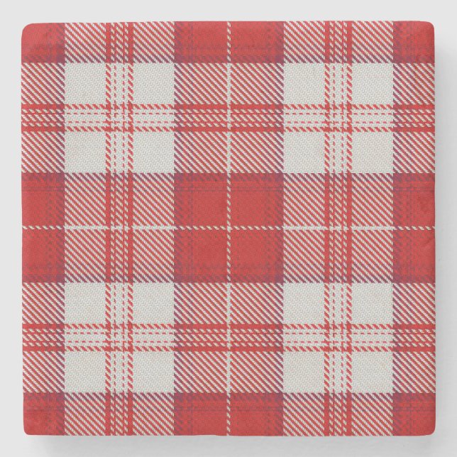 Menzies Red Tartan Stenunderlägg (Framsidan)