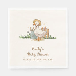 Meodow Vintage Little Duckling Garden Baby Shower Pappersservett