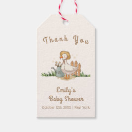 Meodow Vintage Little Duckling Garden Baby Shower Presentetikett