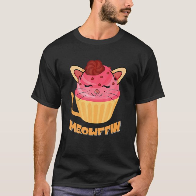 Meoffin Katt Muffin T Shirt (Framsida)