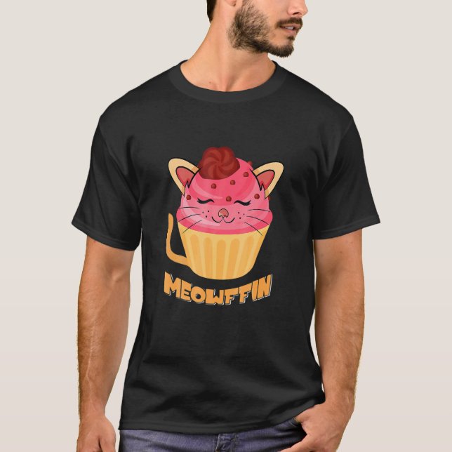 Meoffin Katt Muffin T Shirt (Framsida)