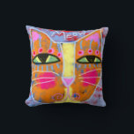 Meow! Abstrakt Cat Ansikte Kudde<br><div class="desc">Min funky abstrakt-digitala kattmålning gör den här underbara dekorativ kudde väskan för kattälskare!</div>