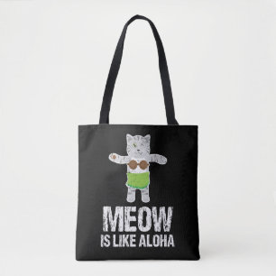 Meow är dansHula för den lika Aloha katten Tygkasse