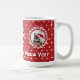 "Meow-året i Lycklig" Kat Lover-julen Kaffemugg