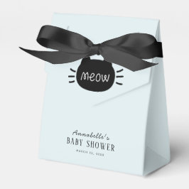 Meow Black Cat Ansikte Blue Boy Shower Presentaskar