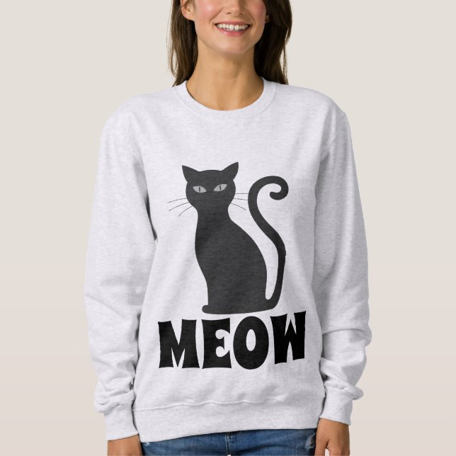MEOW BLACK CAT T-SHIRTS (Framsida)