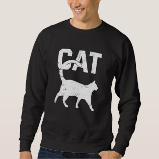 Meow Ca Meow Kattunge Mamma och Cat Pappa Lång Ärmad Tröja