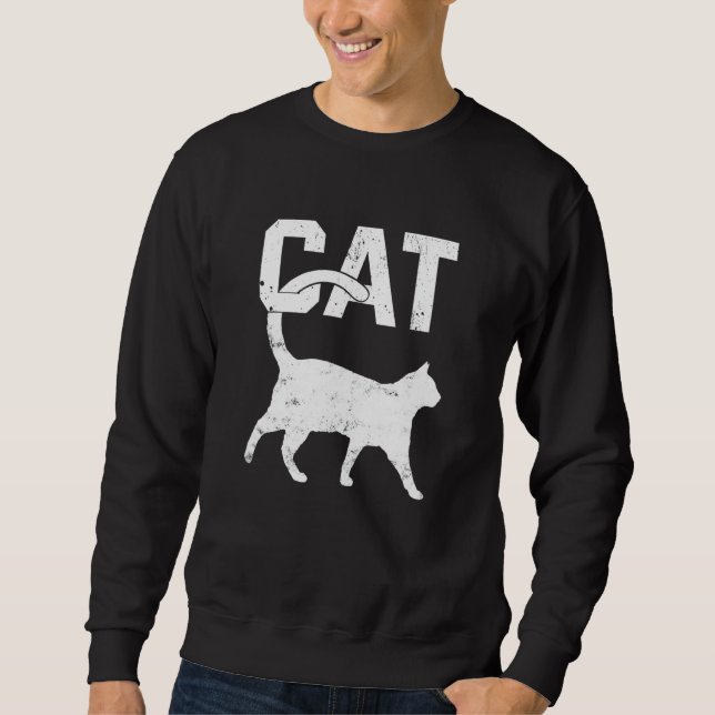 Meow Ca Meow Kattunge Mamma och Cat Pappa Lång Ärmad Tröja (Framsida)