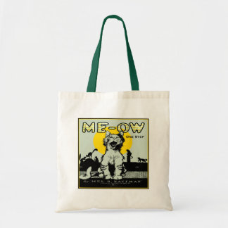 Meow Cat Art - Vintage Tygkasse