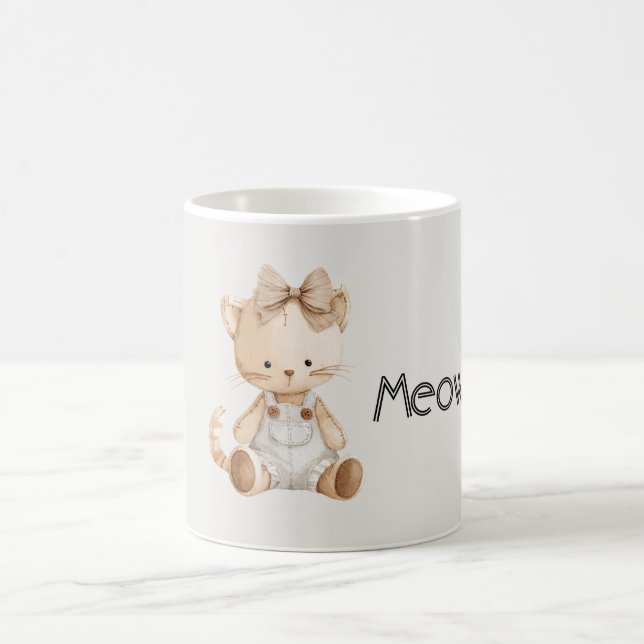 Meow Cat Bow Kaffemugg (Center)