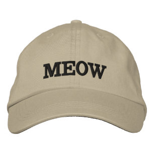 MEOW CAT HATS BRODERAD KEPS