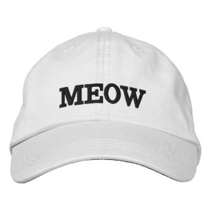 MEOW CAT HATS BRODERAD KEPS