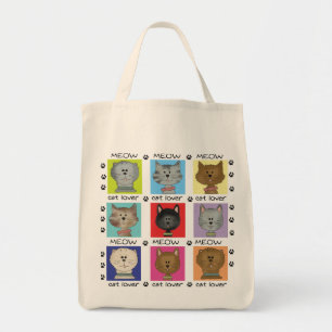 Meow Cat Lover Tshirts och presenter Tygkasse