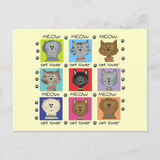 Meow Cat Lover Tshirts och presenter Vykort