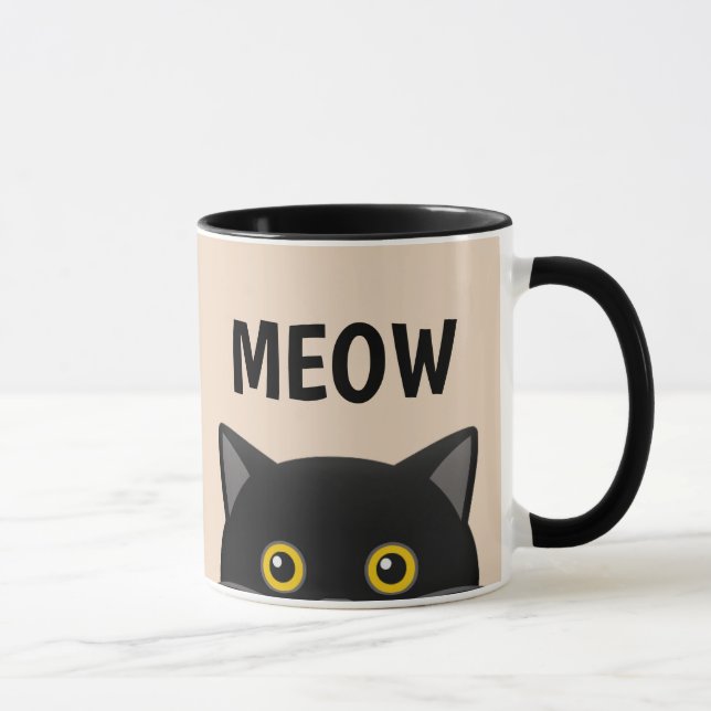 MEOW CAT PEEING KAFFE KOPPAR (Höger)