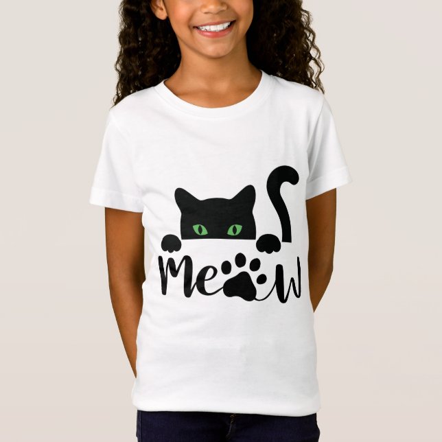 Meow Cat Quote T Shirt (Framsida)