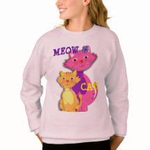 Meow Cats Cute Girly Kattdjur Toppar