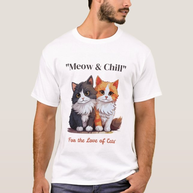 Meow & Chill T-Shirt (Framsida)