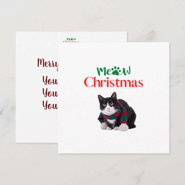 MEOW CHRISTMAS CAT (Fram/baksida)