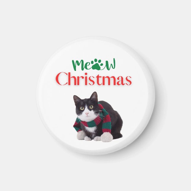 MEOW CHRISTMAS CAT MAGNET (Framsidan)