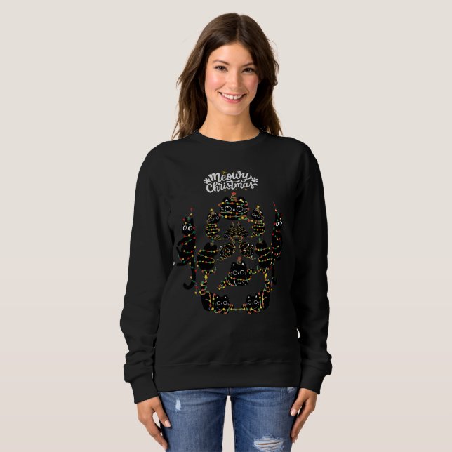 meow christmas kattunge t shirt (Hel framsida)