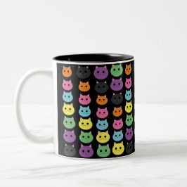 Meow Colorful Cats  Två-Tonad Mugg
